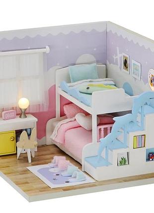 3d-мобокс diy wooden miniature 'sweet dream bedroom' + пилозахисний купол s2003