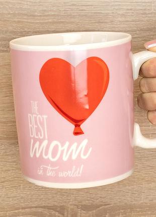 Кружка гигант лучшая мама в мире the best mom in the world (розовая)