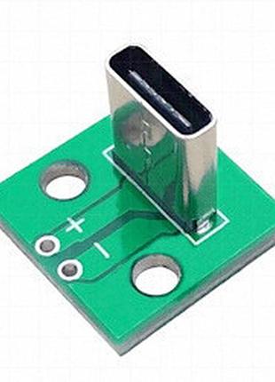 Плата друкована з роз'ємом usb type-c female 2 pin vertical
