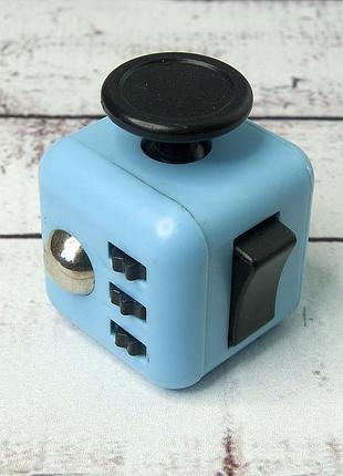 Кубик антистресс fidget cube (голубой c черным) 3