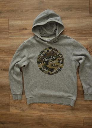 Чоловіча кофта худі jack & jones camoman sweat hood