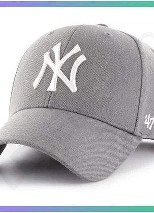 Кепка 47 brand mlb new york yankees snapback темно-сіра унісекс для активного відпочинку захист від со sku_b-mvpsp17wbp-dy