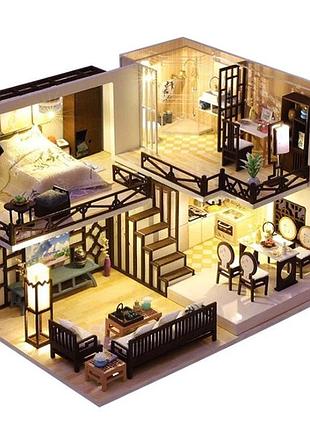 3d румбокс diy house вилла ясинджу в стиле лофт + пылезащитный купол (m033-b)