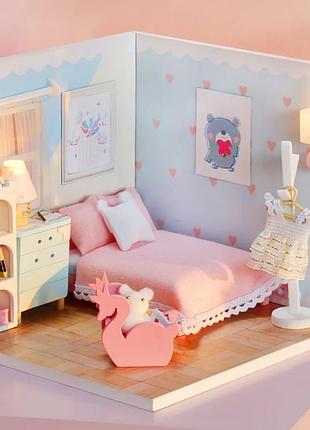 3d румбокс diy wooden miniature "dream room" + пылезащитный купол s2005
