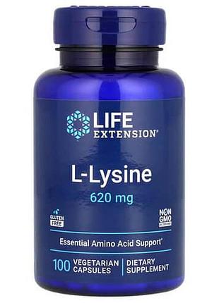 Life extension l-lysine 620 mg 100 capsules