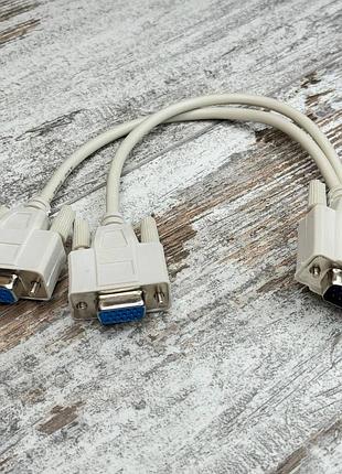 Коммутатор vga 1 на 2, разветвитель vga для мониторов, сплиттер 3+4, 15-пиновый