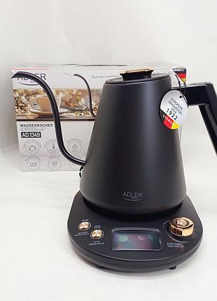 Електрочайник adler ad 1349 1л 900вт gooseneck з точним контролем температури black