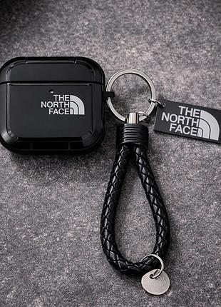 Защитный кейс чехол для airpods 4 the north face + брелок в подарок