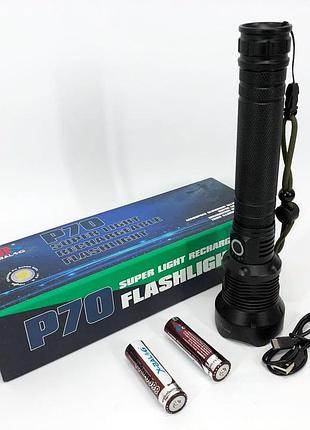 Професійний тактичний ліхтарик x-balog bl-x92-p70, тактичний ліхтар на акумуляторі з юсб nu-47