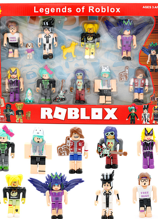 Игровые фигурки roblox в коробке, игрушечные человечки роблокс набор из 9 фигурок