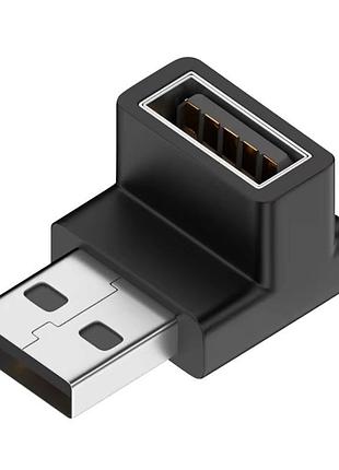 Переходник адаптер угловой usb 3.0 - usb 3.0 (m/f) вниз-bk