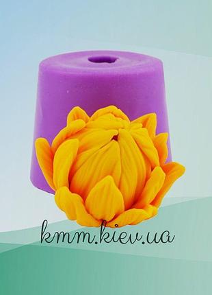 Силиконовая форма люкс подсолнух бутон закрыт 3d