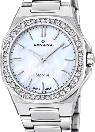 Годинник жіночий candino lady elegance c4753/6 сталь сапфірове скло перламутровий циферблат
