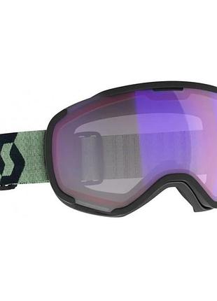 Маска горнолыжная scott faze ii ls soft green/black / amp ls blue chrome s2-4