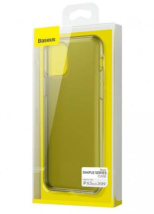 Чехол baseus для apple iphone 11 pro max simple series, black transparent (arapiph65s-01) 4773216 2