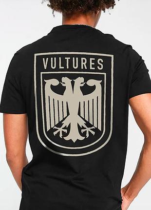 Мужская футболка vultures logo черная унисекс вультурес