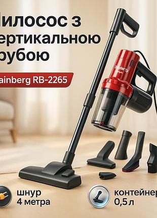 Потужний ручний пилосос для дому rainberg rb-2265 2500вт, вертикальний пилосос для дому ручний легкий nr-83