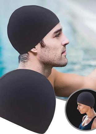 Шапочка для плавання swim cap nylon чорний
