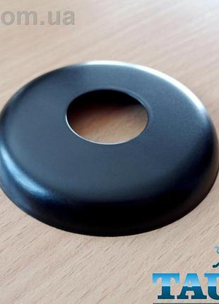 Круглий чорний декоративний фланець н/ж thermopulse sphere black d76мм висотою 10мм під внутрішній отвір 3/4" (біля 26мм)