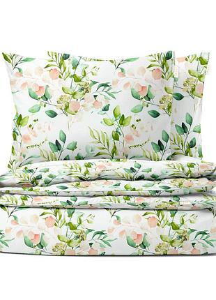 Євро постіль без простирадла floral leaves 4823870