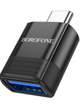 Адаптер borofone bv18 type-c male to usb female usb3.0 adapter black