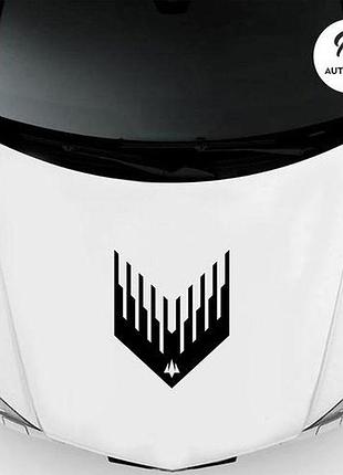 Наклейка на авто oracal батальйон безпілотних систем “voron” 100 омбр 40х34 см, чорний