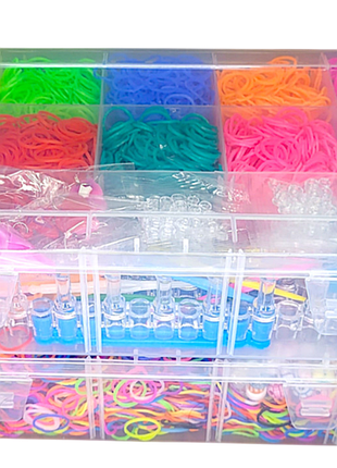 Набор для плетения браслетов 2 ярусный 15000 резинок с аксессуарами fashion loom bands set