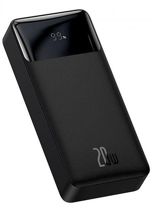 Повербанк baseus bipow digital display black портативное зарядное устройство для телефона 10000 mah 20w черный