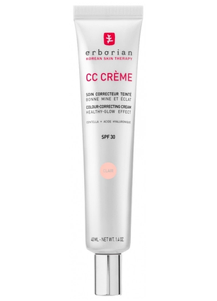 Cc крем erborian clair контроль цвета colour-correcting cream healthy-glow effect 40 мл