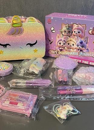 Набор детской косметики fantasy beauty 25 предмета в чемодане с єдинорогом 2