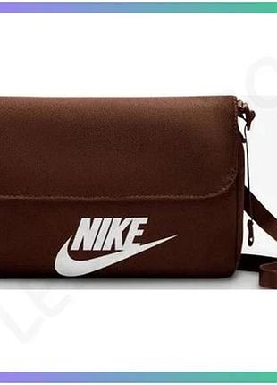 Сумка на пояс nike w nsw futura 365 crossbody коричневая для женщин спортивная 22х16х6 см sku_cw9300-265