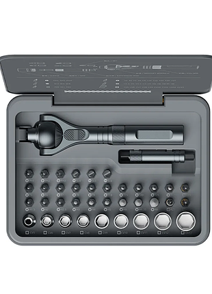 Викрутка з комплектом біт xiaomi duke rs2 ratchet screwdriver set gray