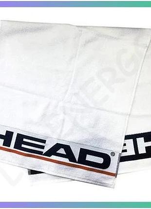 Полотенце пляжное head белое 140х70 см из 100% хлопка для спорта и отдыха универсальное sku_287-618