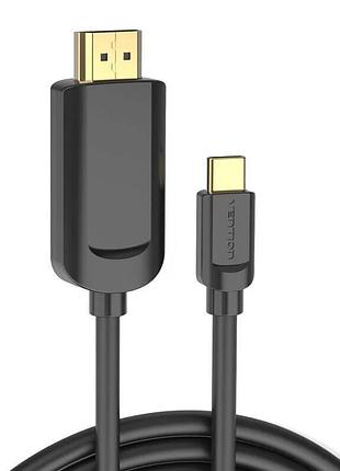 Кабель vention type-c to hdmi 4k 30hz cable 1m black (cgubf)