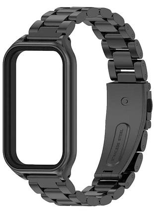 Металевий ремінець mijobs для фітнес браслета xiaomi smart band 9 active - black