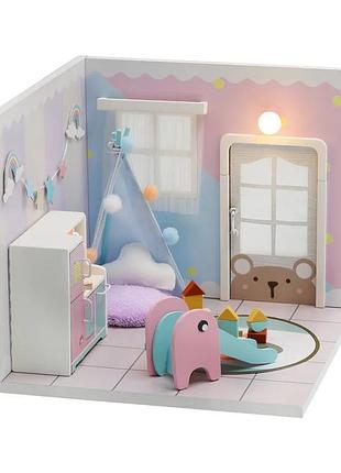 3d румбокс diy house «розовая симфония» + пылезащитный купол (s2008)