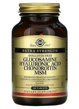 Solgar glucosamine hyaluronic acid chondroitin msm 60 таблеток