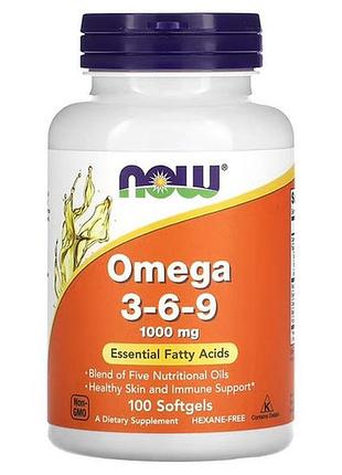Now omega 3-6-9 1000 mg 100 жидких капсул