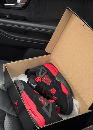 Nike air jordan 4 retro black/red premium 3