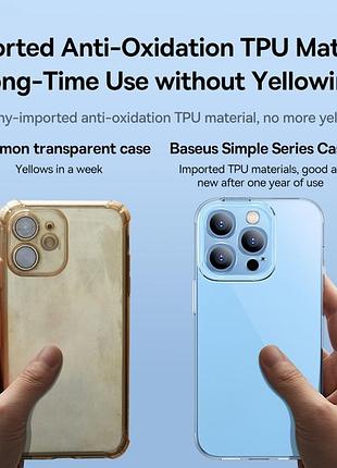 Чехол baseus для apple iphone 14 pro (6.1inch) 2022 simple series, transparent (2001000565795) 4774249 5