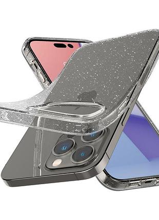 Чохол spigen для iphone 14 pro - liquid crystal glitter, crystal quartz (acs04954) 4773423 3