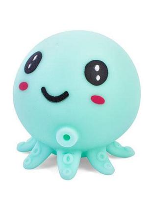 Детская игрушка-антистресс "осьминог" ms 3951(turquoise) с мукой, 7,5 см