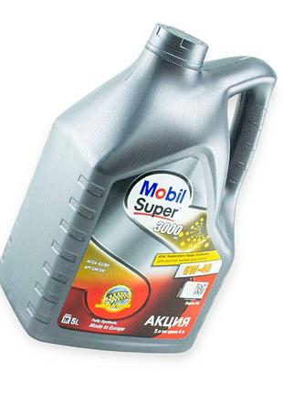 Олива моторна mobil 5w-40 super 3000 x1 sn, sm, a3, b4 5л