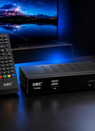 Приставка dvb-t2 с поддержкой wifi адаптера ukc t2-0968, тюнер для телевизора t2 - цифровой эфирный ресивер