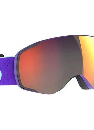 Маска горнолыжная scott vapor deep purple/solar red chrome s3
