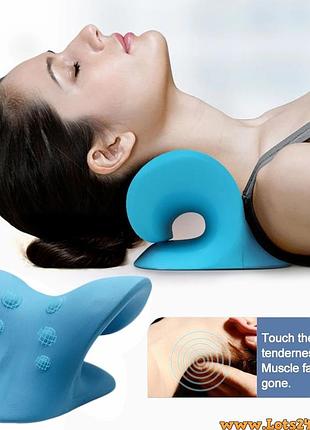 Релаксатор для шиї голови спини massage pillow eva масажна подушка для шиї голови масажер для шиї голови