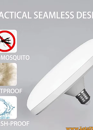 Енергозберігаюча світлодіодна лампа led ufo e27 15w 6500k 220v лед лампочка холодне біле світло без мерехтіння для гаража підвалу