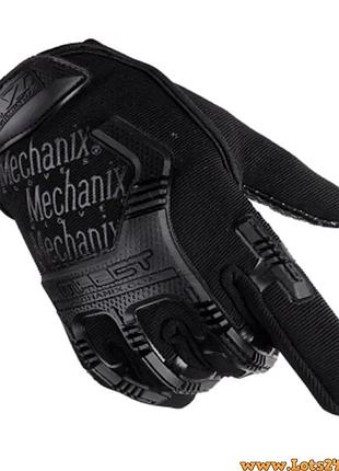 Перчатки тактические mechanix m-pact gloves для военных охотников рыбаков туристов велосипедистов черные