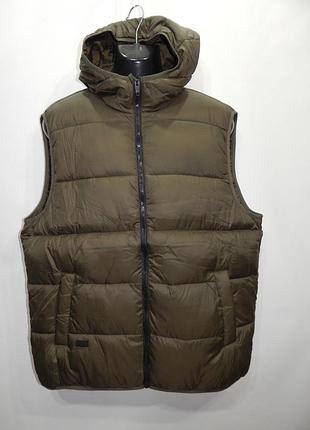 Жилет мужской теплый с капюшоном р. 54-56 (2xl) 001gml
