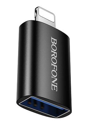 Адаптер borofone bv26 ip male to usb female usb2.0 adapter black